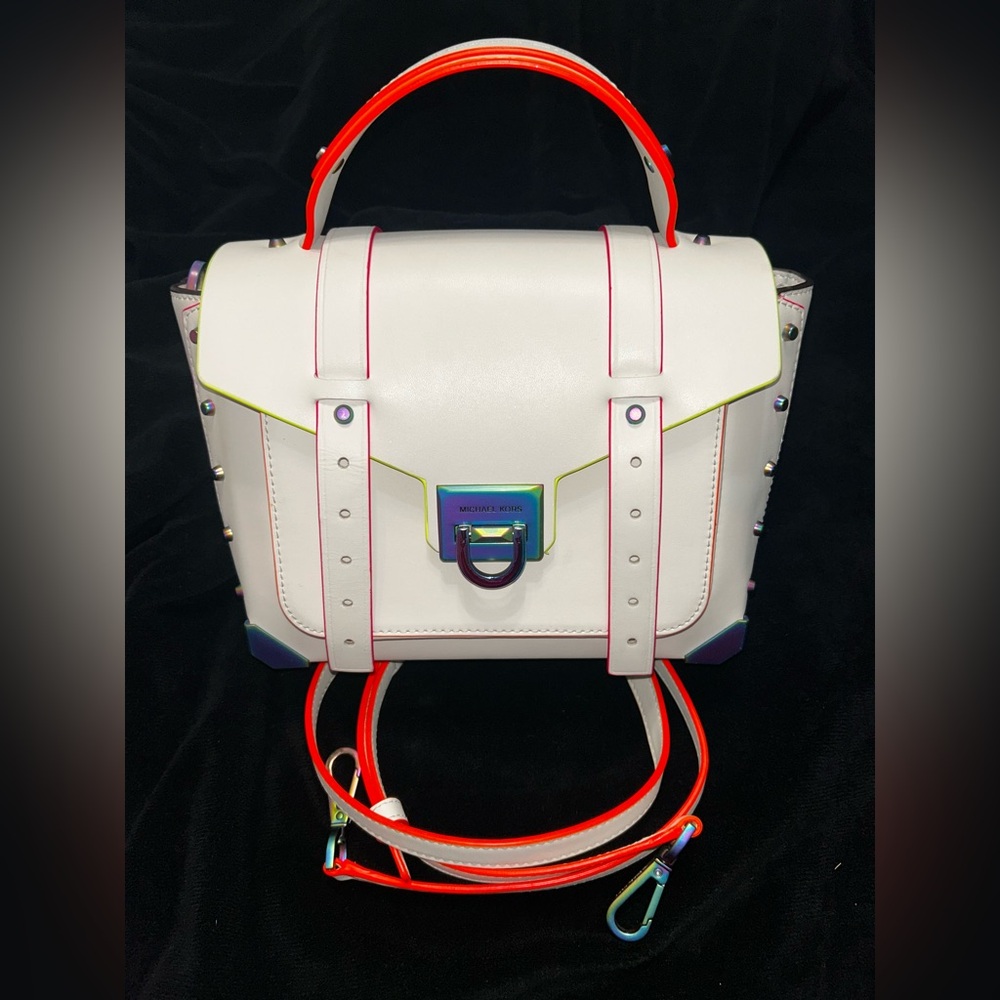Michael Kors white and neon Manhattan